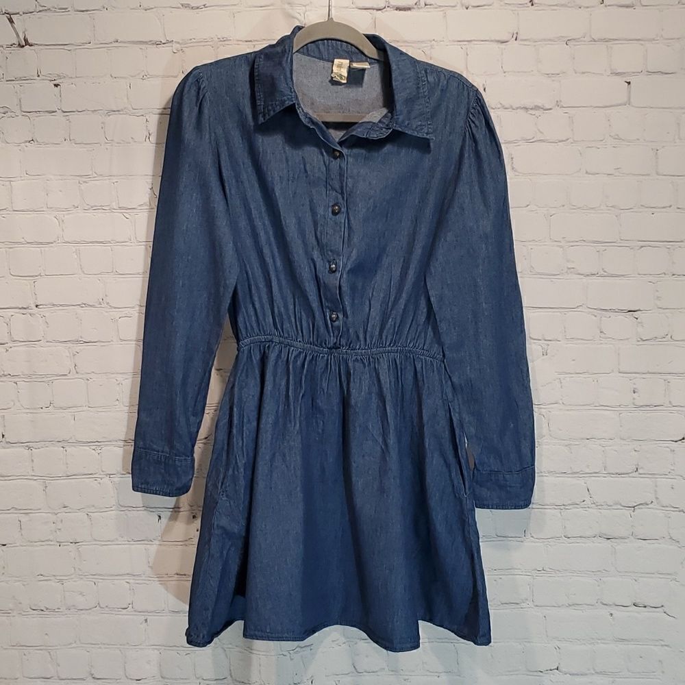 Mimi Chica dark denim chambray dress size M